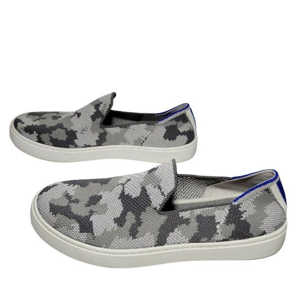 Rothy's Sneakers Youth Kids Size 4 Gray Camo Recycled Slip On Comfort Shoe EUC - Picture 3 of 14